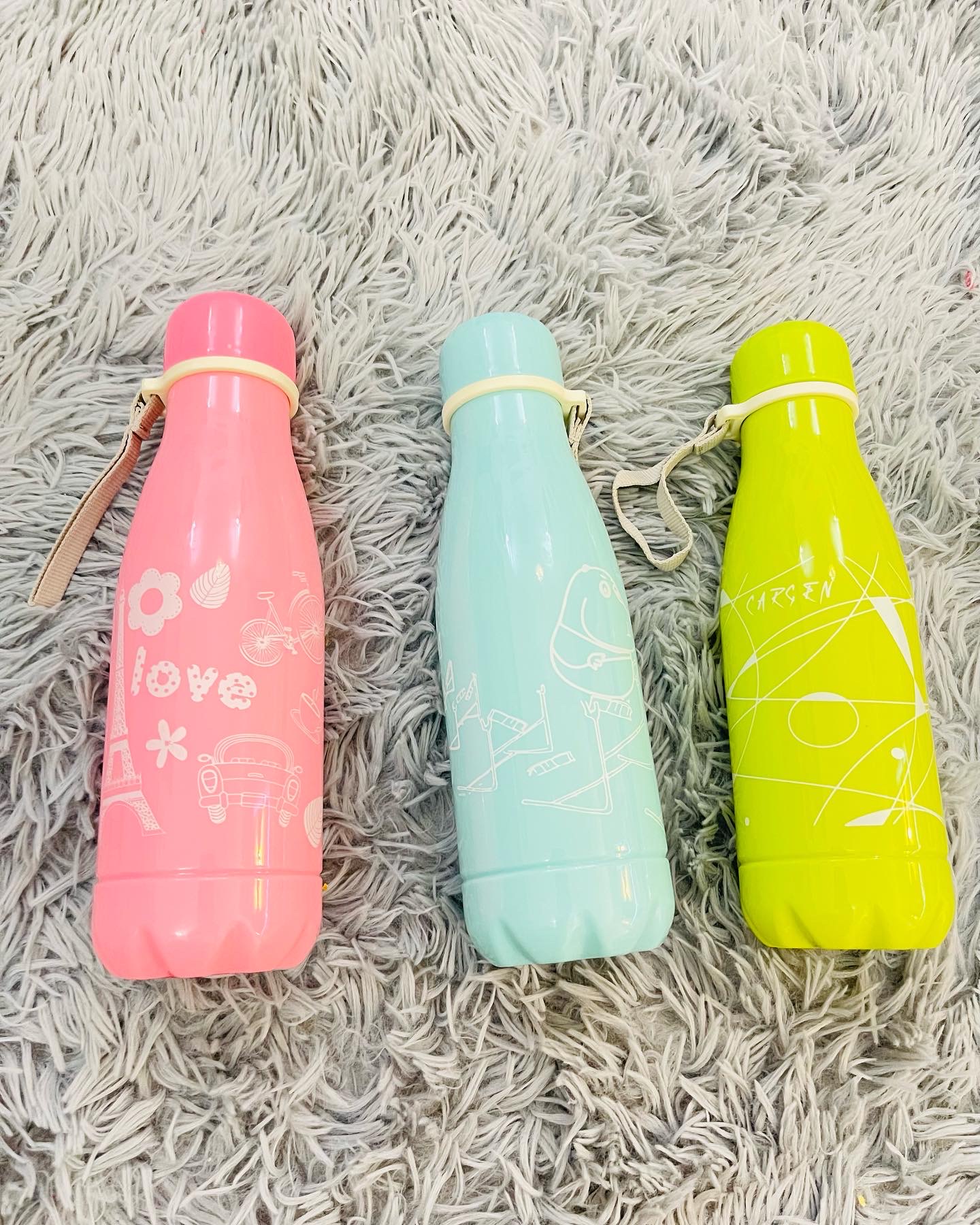 Colorful water bottles 